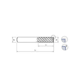 Square GMG12 / GMG14,  Corner Radius GMG16 / GMG18,  Carbide, 6 Flute Multiple Length V7 PLUS A  END MILLS